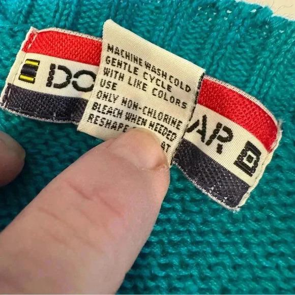 NWT Dockwear Kids Cardigan Sweater Teal & White Unisex Size 3T - Picture 4 of 12